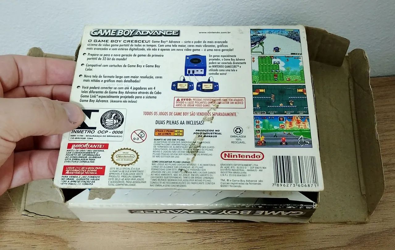 Game Boy Advance Branco Ártico - Nacional Gradiente Completo GBA CIB - Foto 4