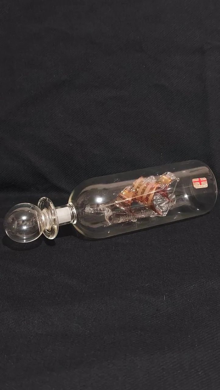 Caravela de Vidro dentro da Garrafa 20 cm - Foto 3