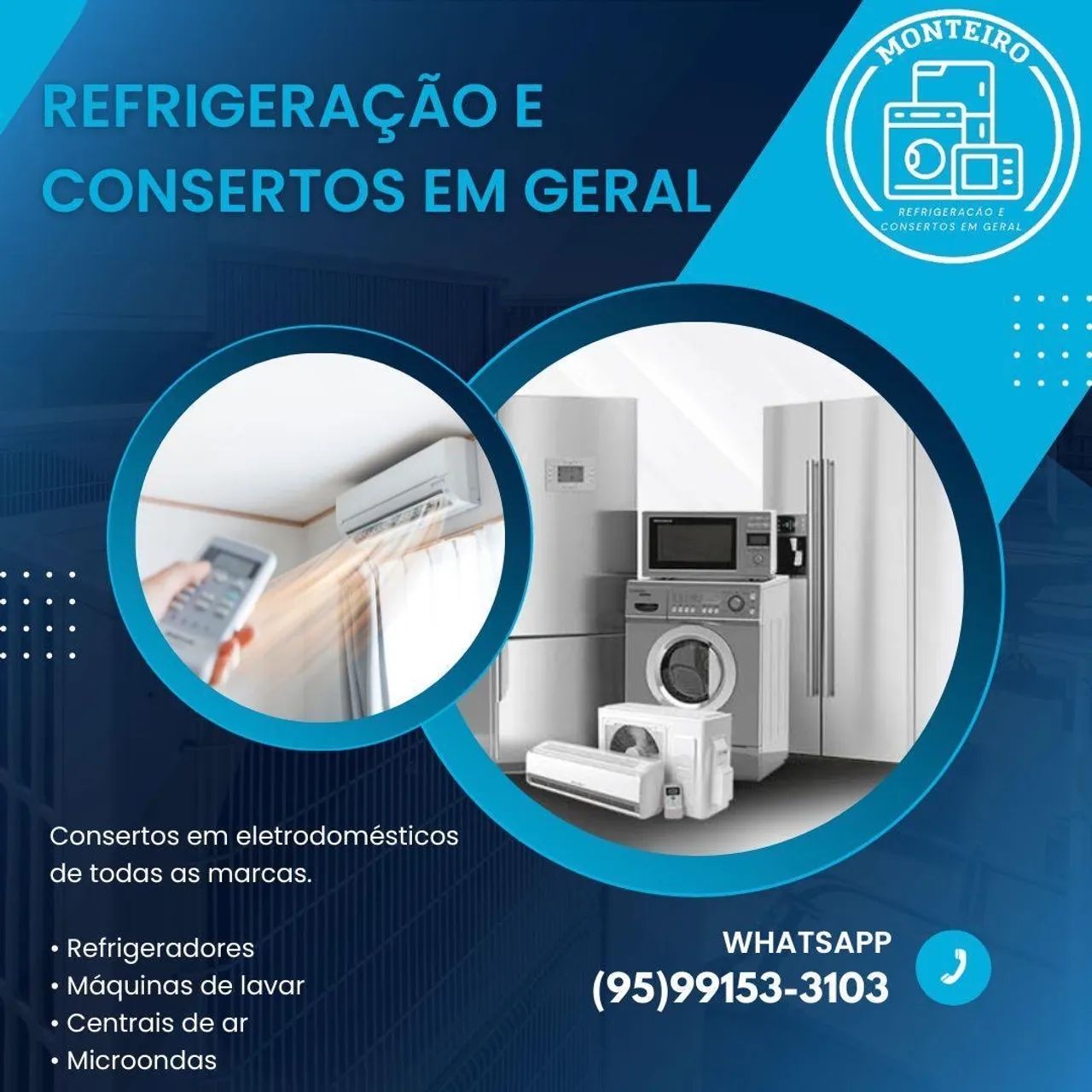 Reparos de máquina de lavar e refrigeração em geral