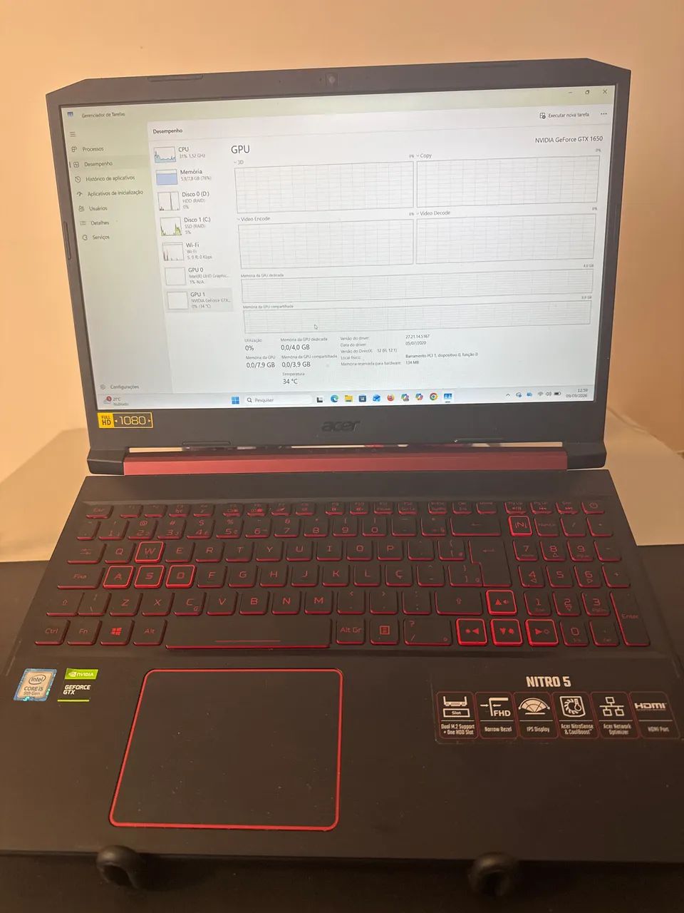 Notebook Acer Nitro 5 AN515-54 - Gamer - Foto 4