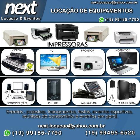 Locação Projetor, Telão, Som, Pulpito, Videokê, Datashow, Impressora, Mogi Mirim e Região