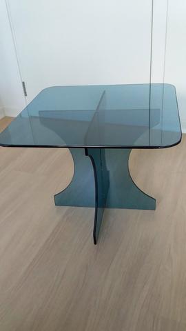 Mesinha de vidro desmontável 40 cm altura
