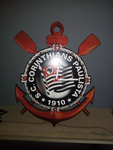 Relógio Corinthians- mdf 6mm motor contínuo - Foto 3