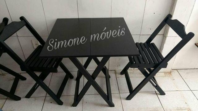 Conjunto dobrável Mesa com 2 cadeira§ - Foto 3