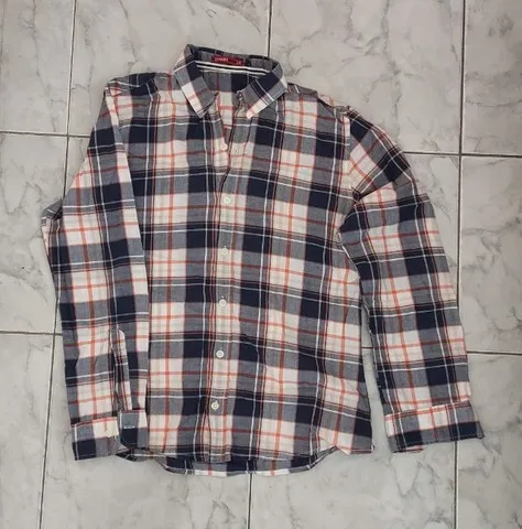 Camisa de Botão xadrez - 14 anos - Usada