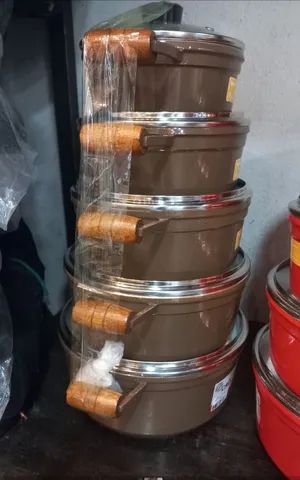 Panelas de alumínio kit com 5 do 16 ao 24 várias cores - Foto 3