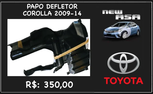 PAPO DEFLETOR / ASA DE URUBU COROLLA 2010 11 12 13 14 (ESTOQUE DISPONÍVEL )