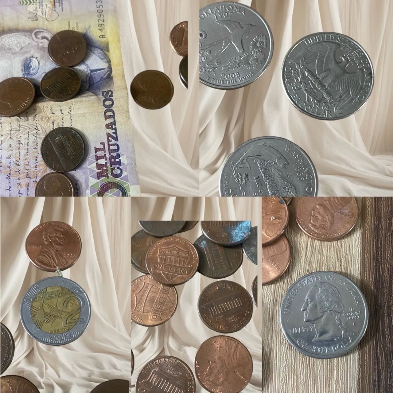 Vendo coleção de moedas antigas.dólares,cruzados, euro  - Foto 6