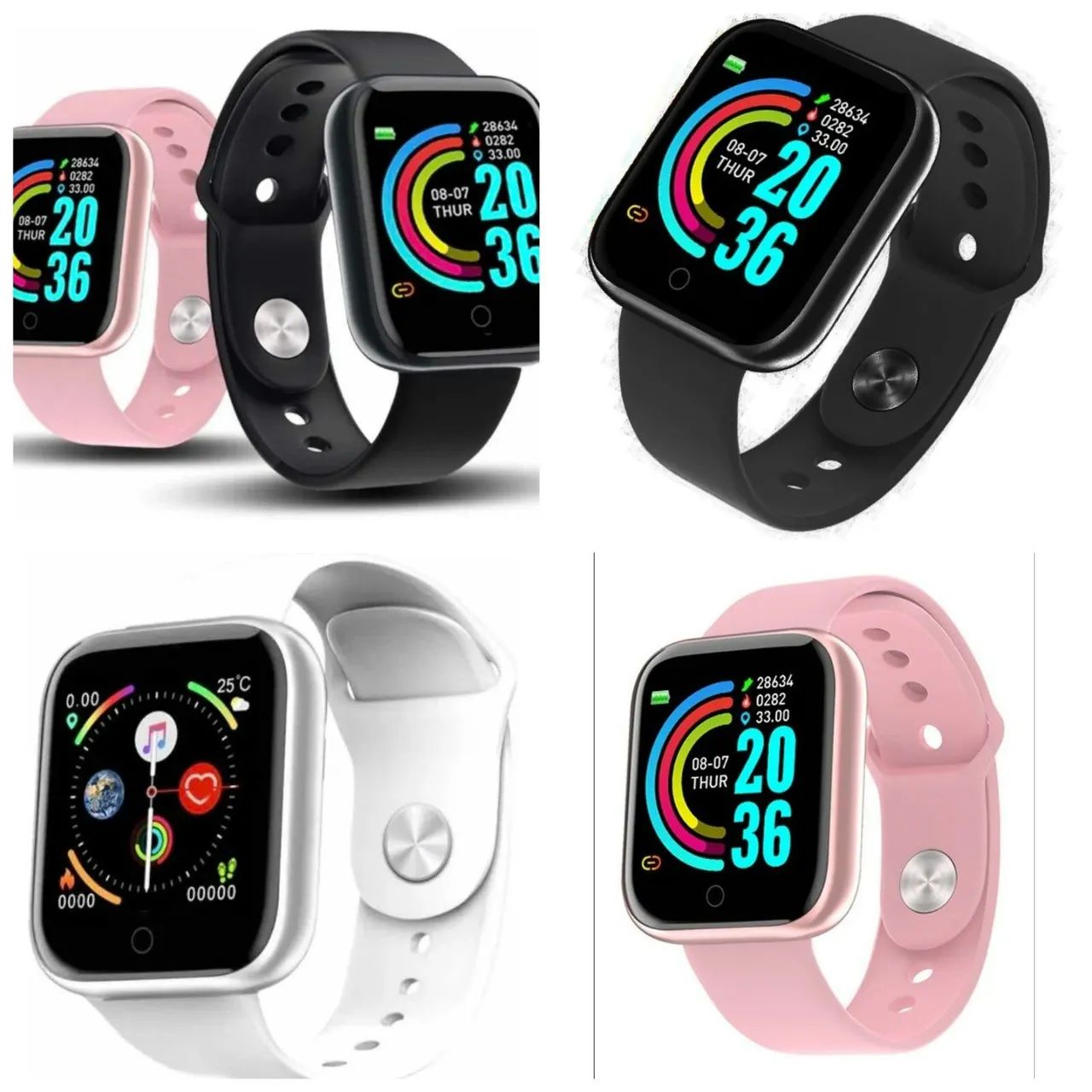 Smartwatch Relógio Inteligente d20 digital smartband - Diversas Cores