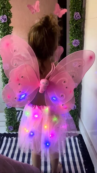 Fantasia de Borboleta com Luzes para Menina