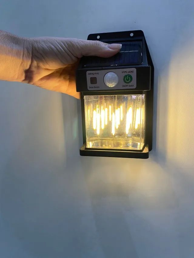 Luminária Led Solar com Sensor de Presença Para Parede Wall Lamp Loja Coimbra Computadores - Foto 4