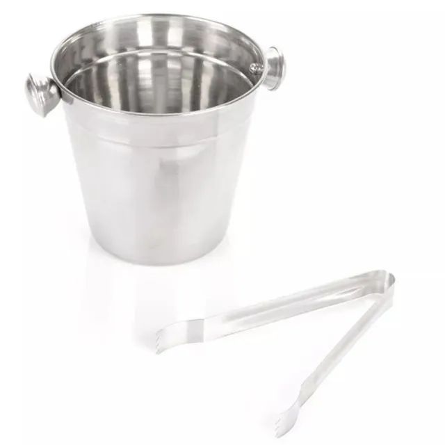 Balde C Pegador Inox 12cm 2pçs Linha Classic 750mml Ud302