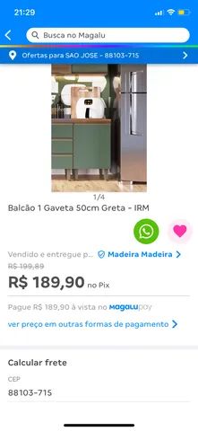 Armário balcão uma porta e uma prateileira novo - Foto 5