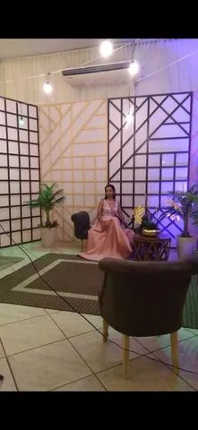 Vestido de Festa Rosa com Pedras e Pérolas - Foto 4