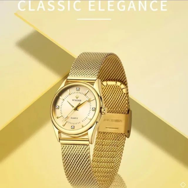 RELÓGIO FEMININO DOURADO - Foto 4