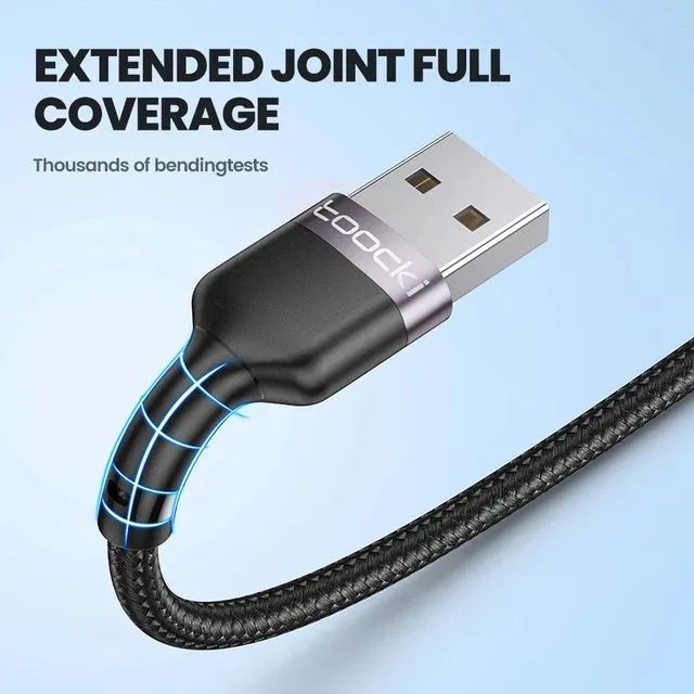 Cabo 3 em 1 Toocki USB Tipo C, carregamento - Foto 3