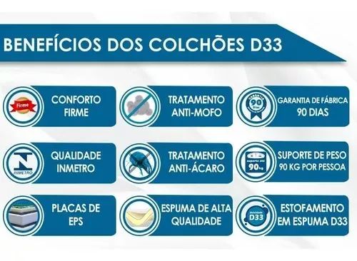 FRETE GRÁTIS! COLCHÃO VIÚVA D33 20 CM - SUPORTE E CONFORTO IDEAL PARA O SEU SONO! - Foto 2