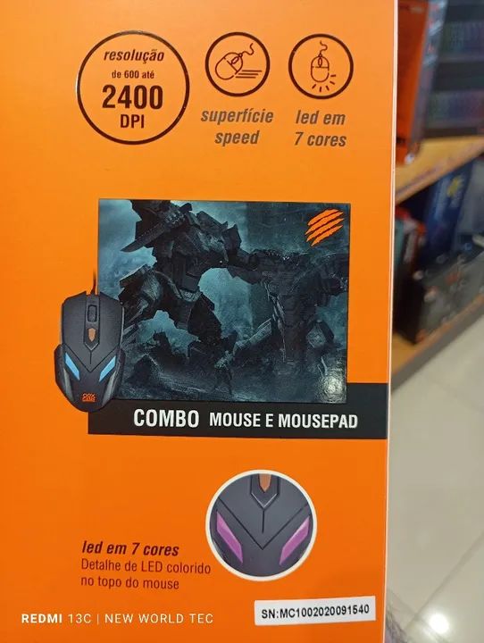 Combo gamer mouse + Mousepad Oex War - Foto 3