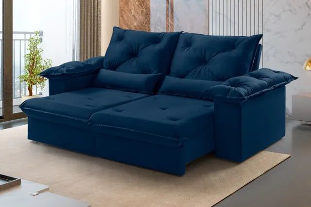 sala sofa retratil e reclinavel de 3 lugares 200 cm  - Foto 2
