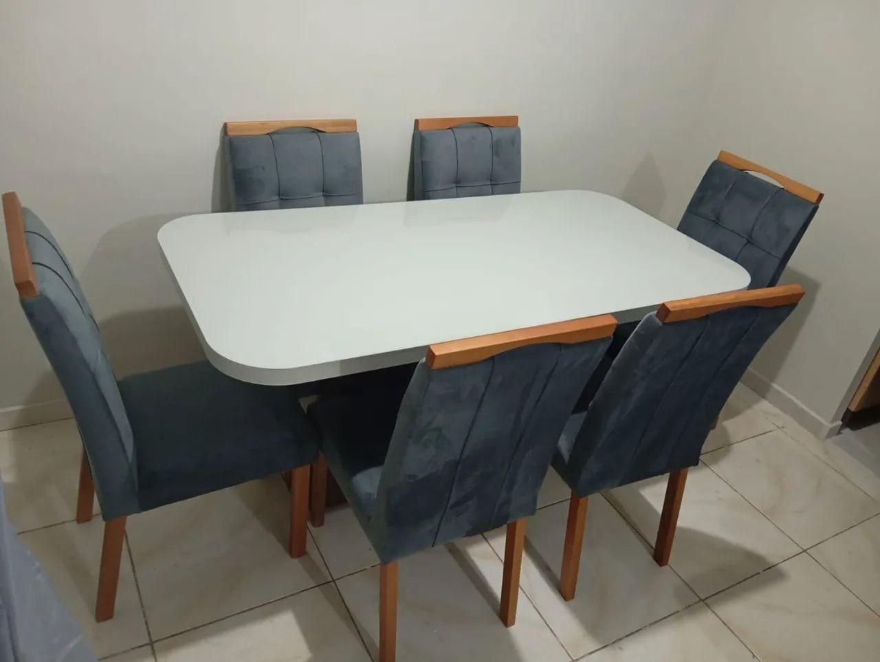 Mesa de jantar Benfica 6 cadeiras 160x80