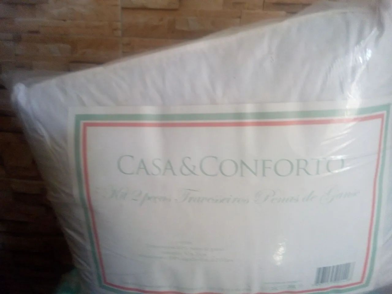 Travesseiro pena de ganso NOVO 