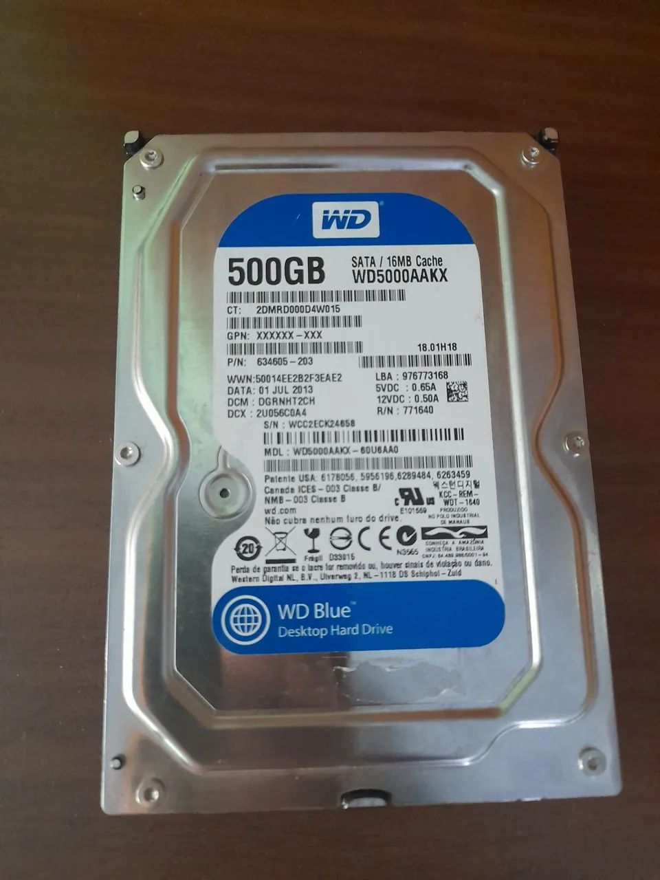 HD WD Blue 500GB SATA 