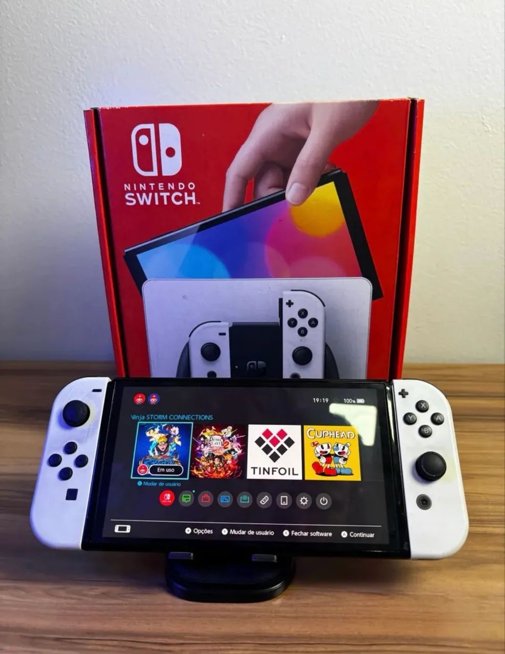 Nintendo Switch Oled Desbloqueado + Controle Apex - Consoles