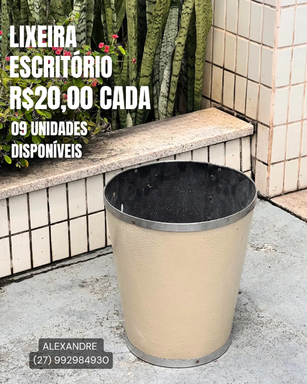 LIXEIRA ESCRITÓRIO 9 UNIDADES