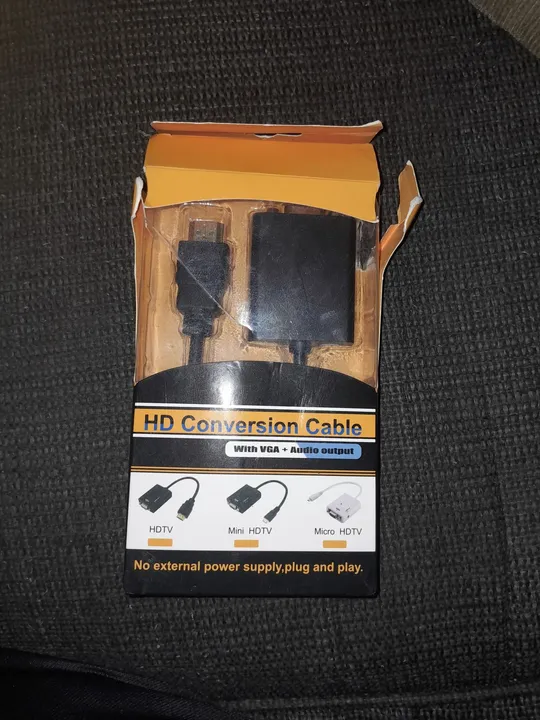 Cabo conversor HDMI para VGA.