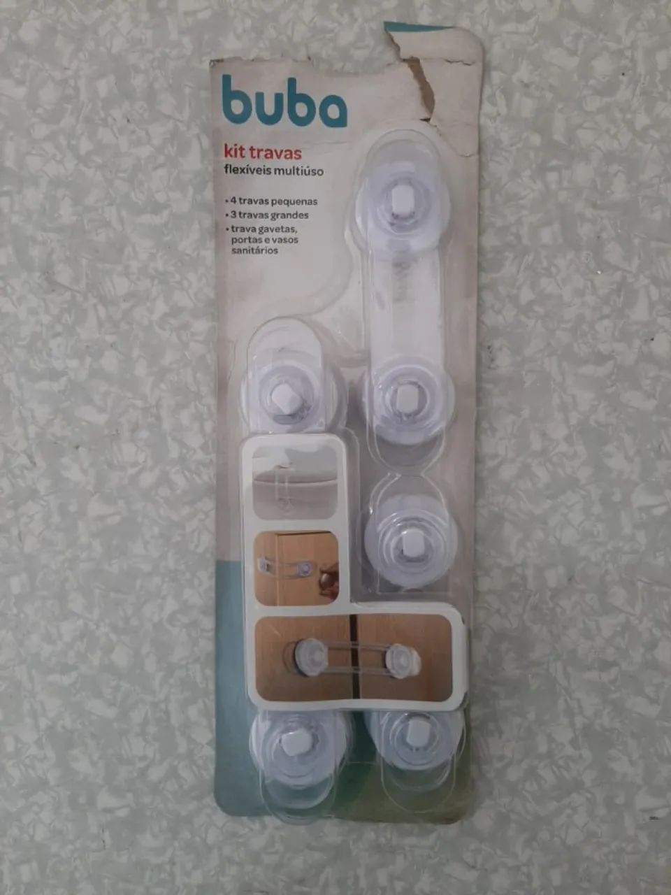 Kit Trava Multiuso Flexível Buba - Segurança para o seu bebê! - Foto 2