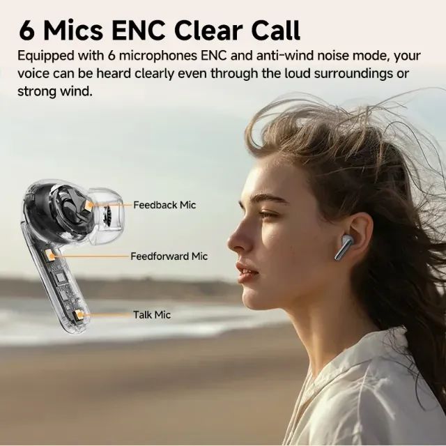 Fone de Ouvido Sem Fio QCY HT08 MeloBuds Pro ANC Bluetooth 5.3 -46dB IPX5 Hi-Fi LDAC - Foto 5