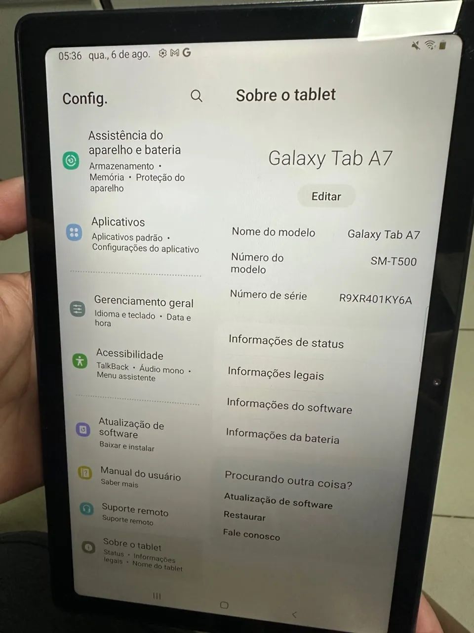 Tablet Samsung Galaxy Tab A7 - usado novinho  - Foto 3