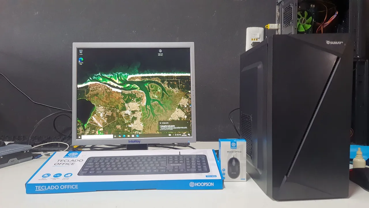 Computador Completo com Monitor e Periféricos