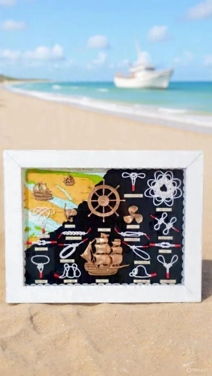 Quadro de nós marinheiro 30x40  - Foto 2