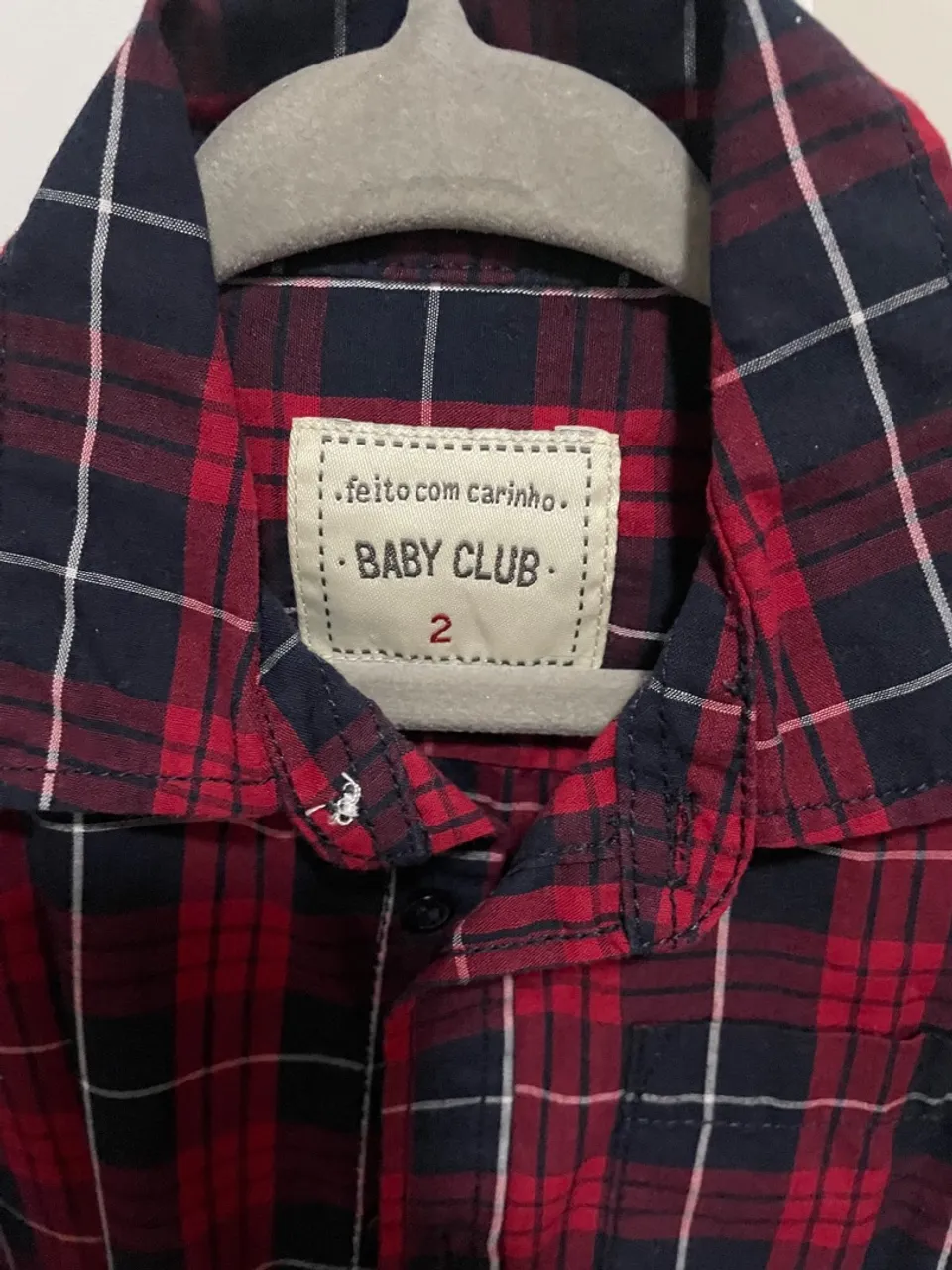 Camisa xadrez infantil Baby Club