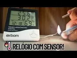 Termômetro Digital umidade MUT600S Exbom higrometro branco