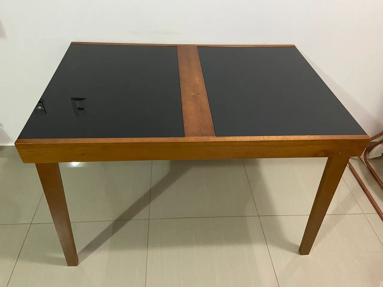 Mesa retrátil - madeira e vidro 64861558279682122