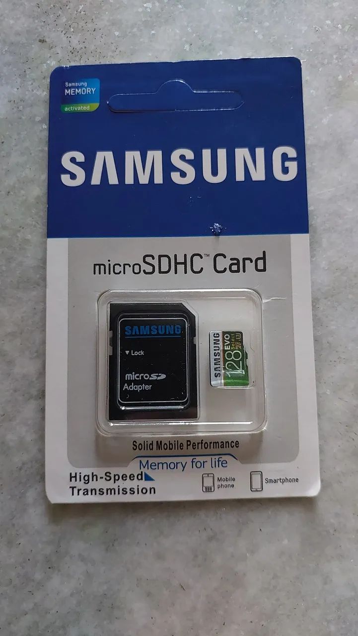 Cartão de Memória Samsung 128GB Micro SDHC EVO