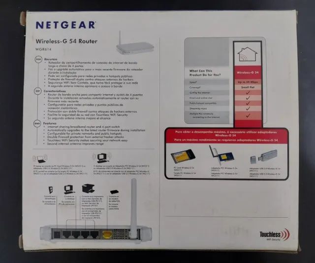 Roteador Netgear Wireles G Wgr614 V9 54mbps (Usado