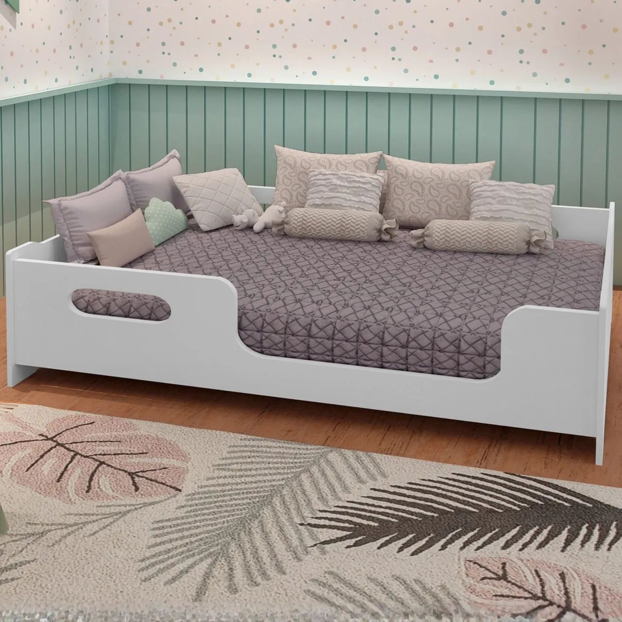 Cama Montessoriana Casal  Branco tt76 - Foto 2