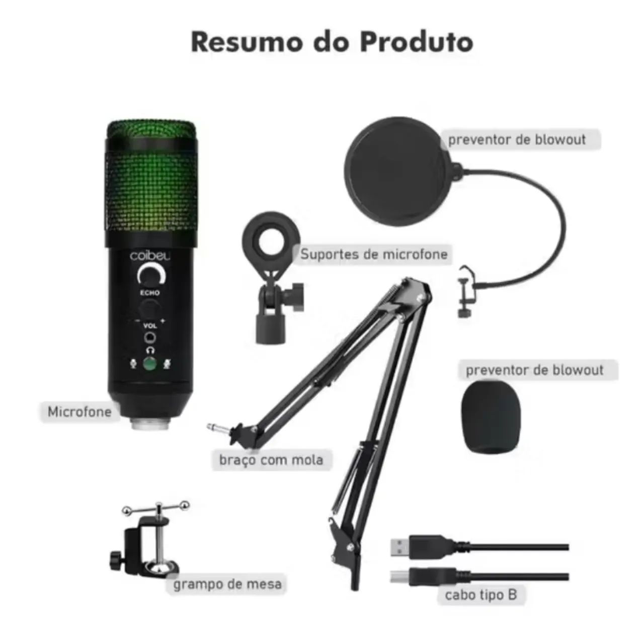 KIT MICROFONE COIBEU - Foto 4