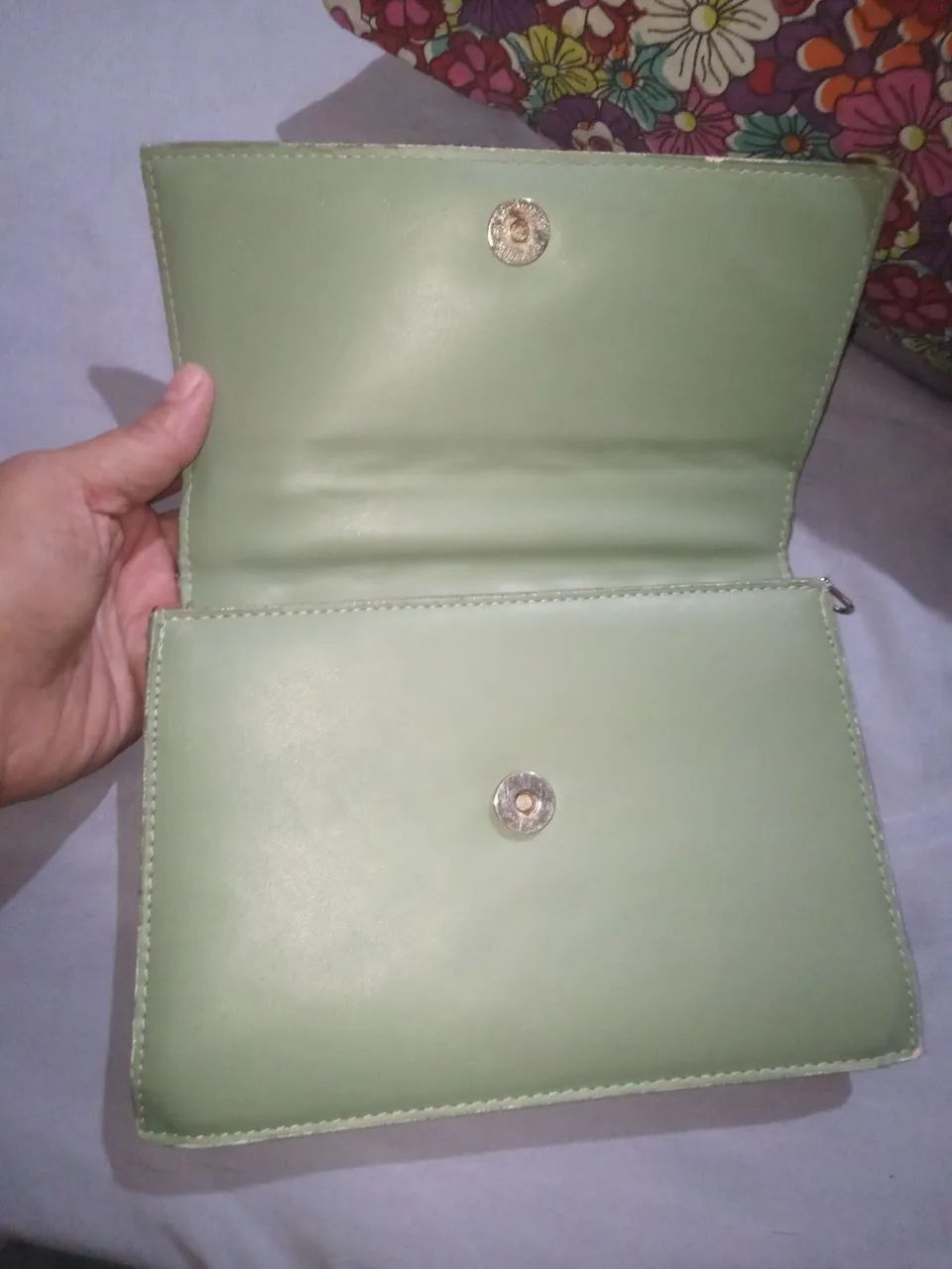 Bolsa Verde de Mão Feminino  - Foto 3
