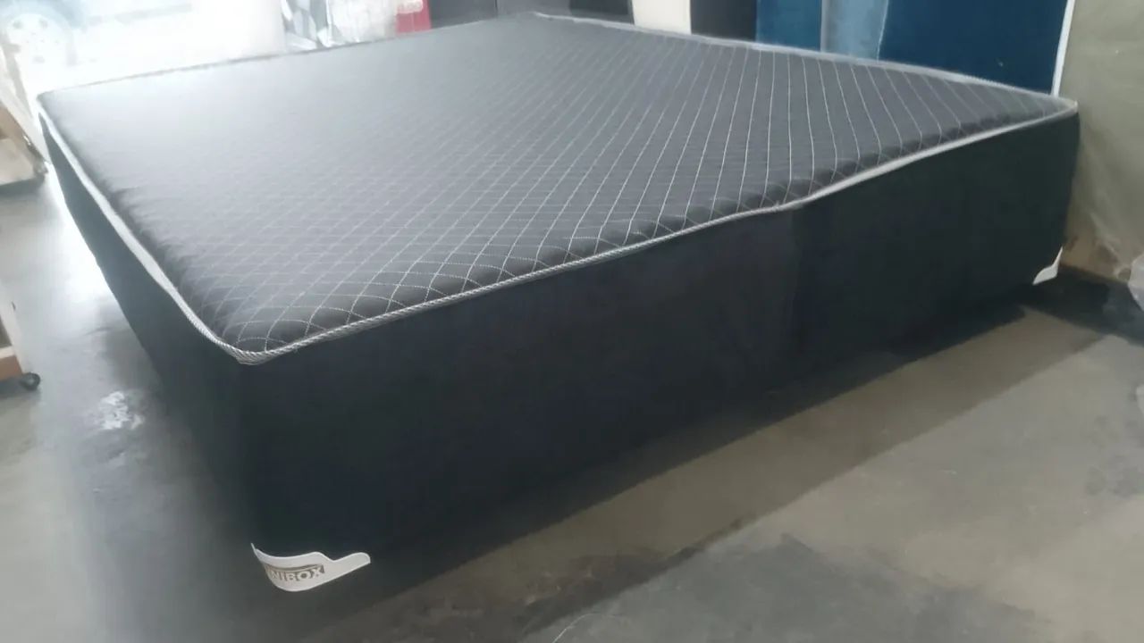 Cama Box Casal Queen Nova - Espuma (ENTREGA GRÁTIS) - Foto 3