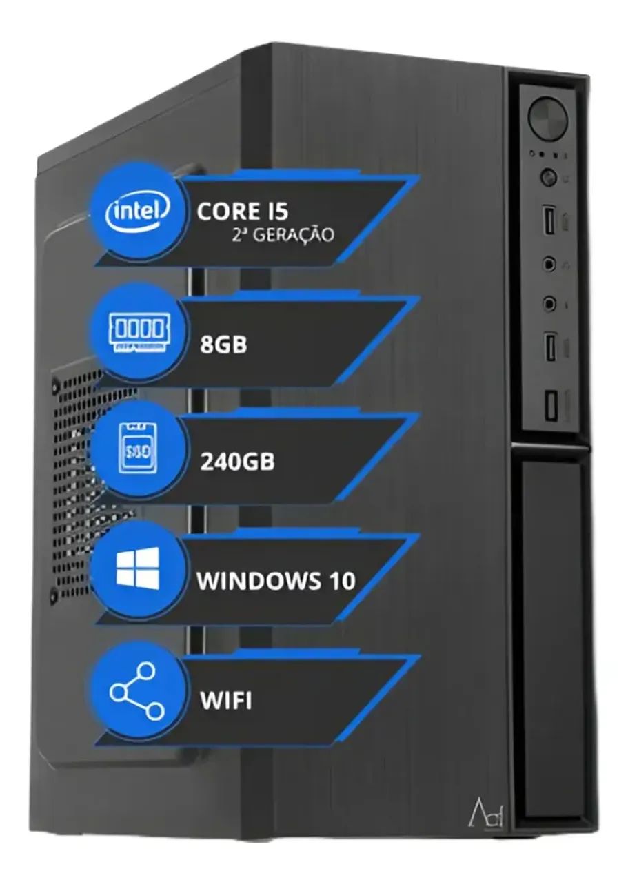 PC Computador intel core i5 | 8GB ram | ssd 240gb | Pronto para uso | Loja Física