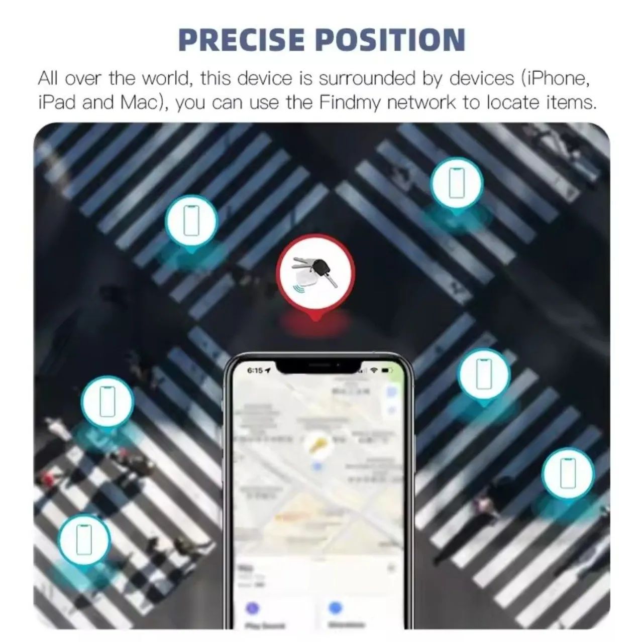 Rastreador GPS para Apple Find My branco novo - Foto 5