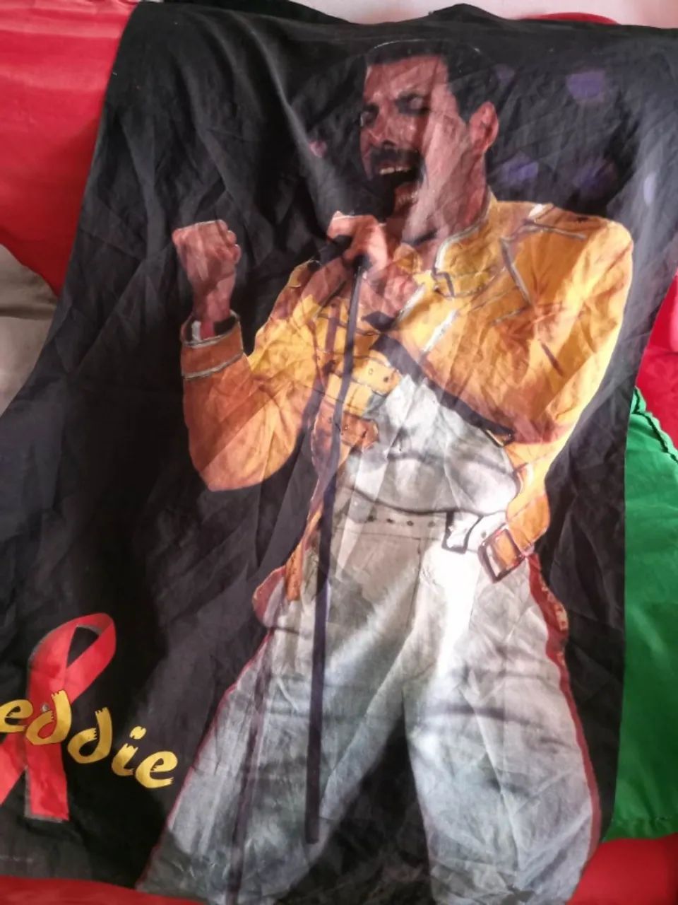 poster em tecido freddye mercury queen dupla face 