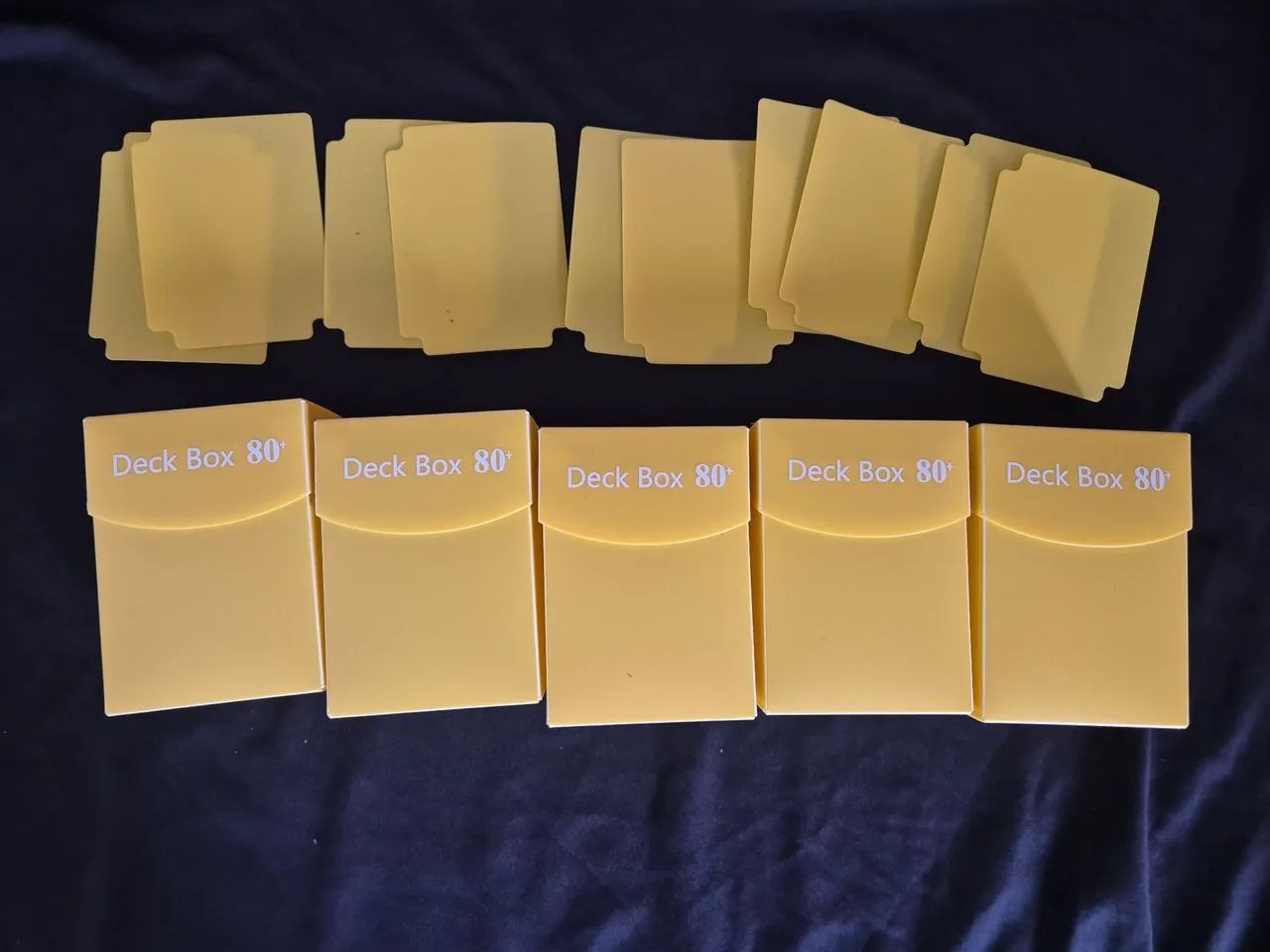 5 Deckbox amarelas capacidade 80+ com 2 divisórias para MtG, Magic, Pokemon, Yugioh - Foto 2