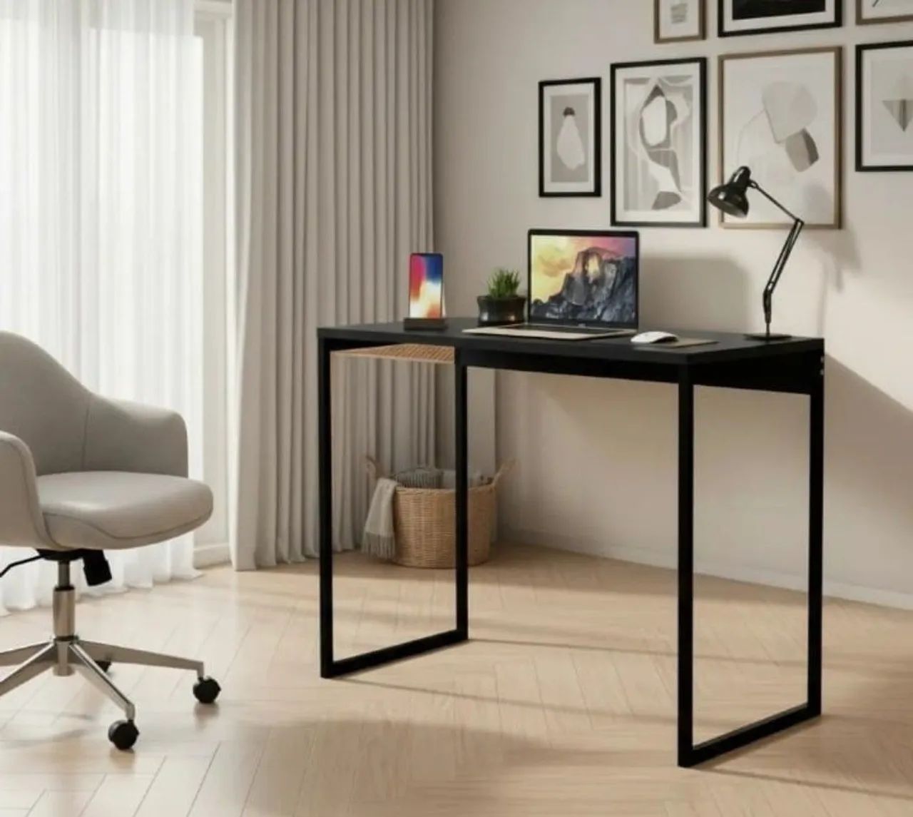 Mesa em Metalon com Tampo  em MDF. Produto novo  - Foto 4