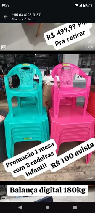 Mesa infantil com 2 cadeiras  - Foto 3