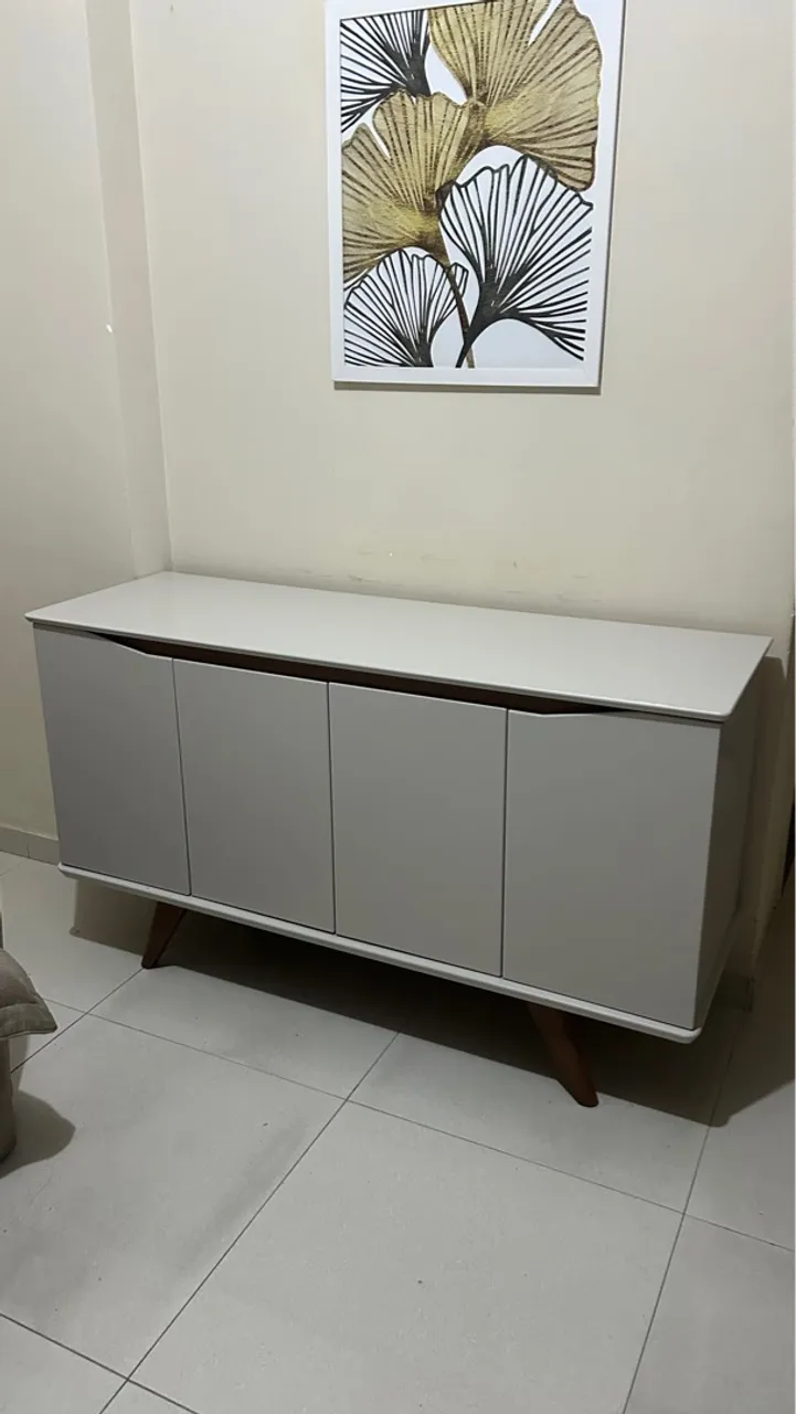 Buffet/Aparador Off White com 4 Portas 1,40m